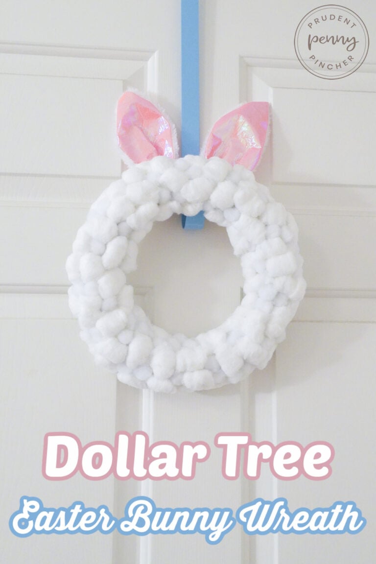 Easy DIY Dollar Tree Easter Bunny Wreath Prudent Penny Pincher