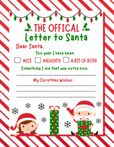 Free Printable Letters To Santa Templates Prudent Penny Pincher