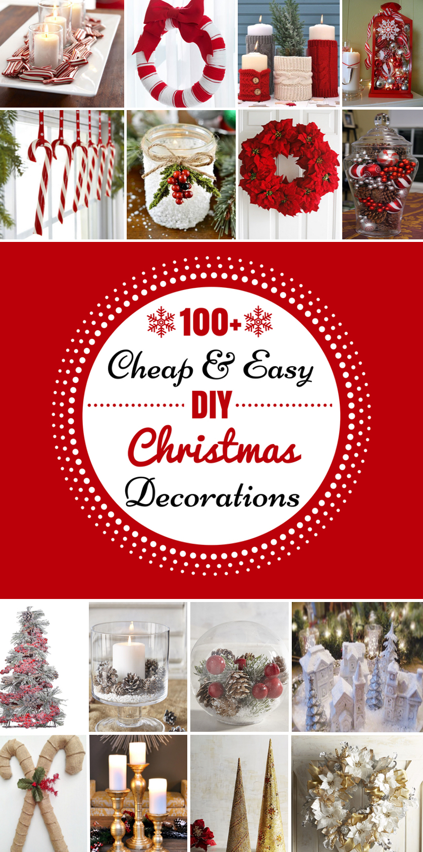 100 Cheap & Easy DIY Christmas Decorations - Prudent Penny Pincher