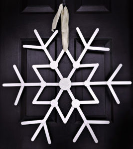 Craft Stick Snowflake Christmas Wreath