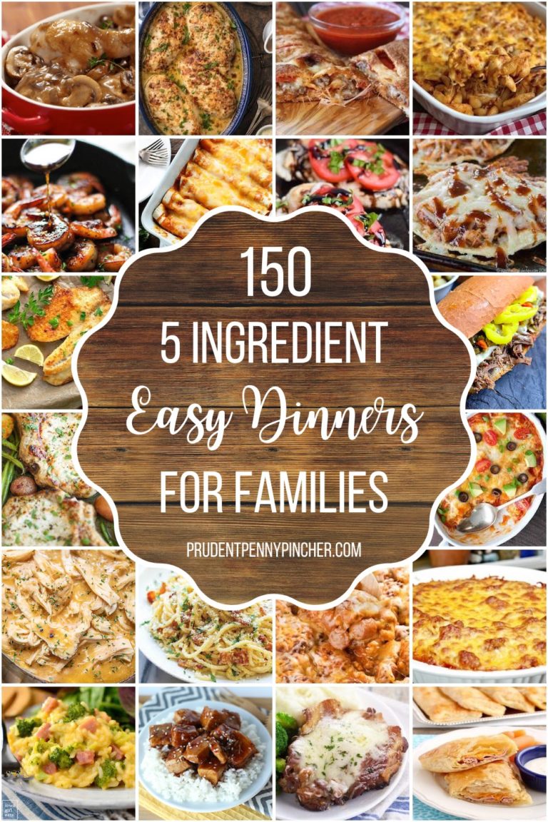 150 Best 5-Ingredient Easy Dinner Recipes for Families - Prudent Penny ...