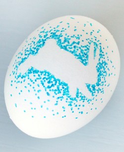 Easter Bunny Silhouette Sharpie Egg