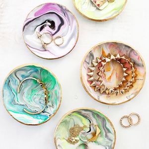 Marbled Clay Ring Dish mother's day gift