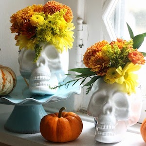 Upcycled Skull Halloween Decoration