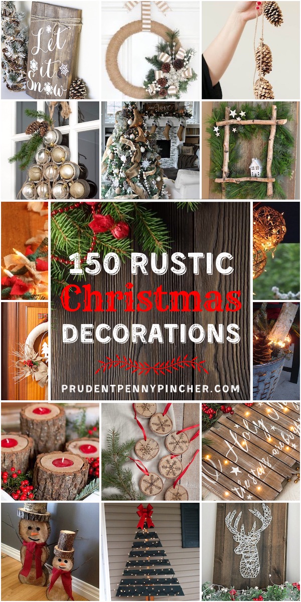 Rustic Christmas Window Decorations