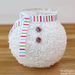 DIY Dollar Store Snowman Bowl Christmas Decoration