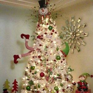 Snowman & Elf Christmas Tree