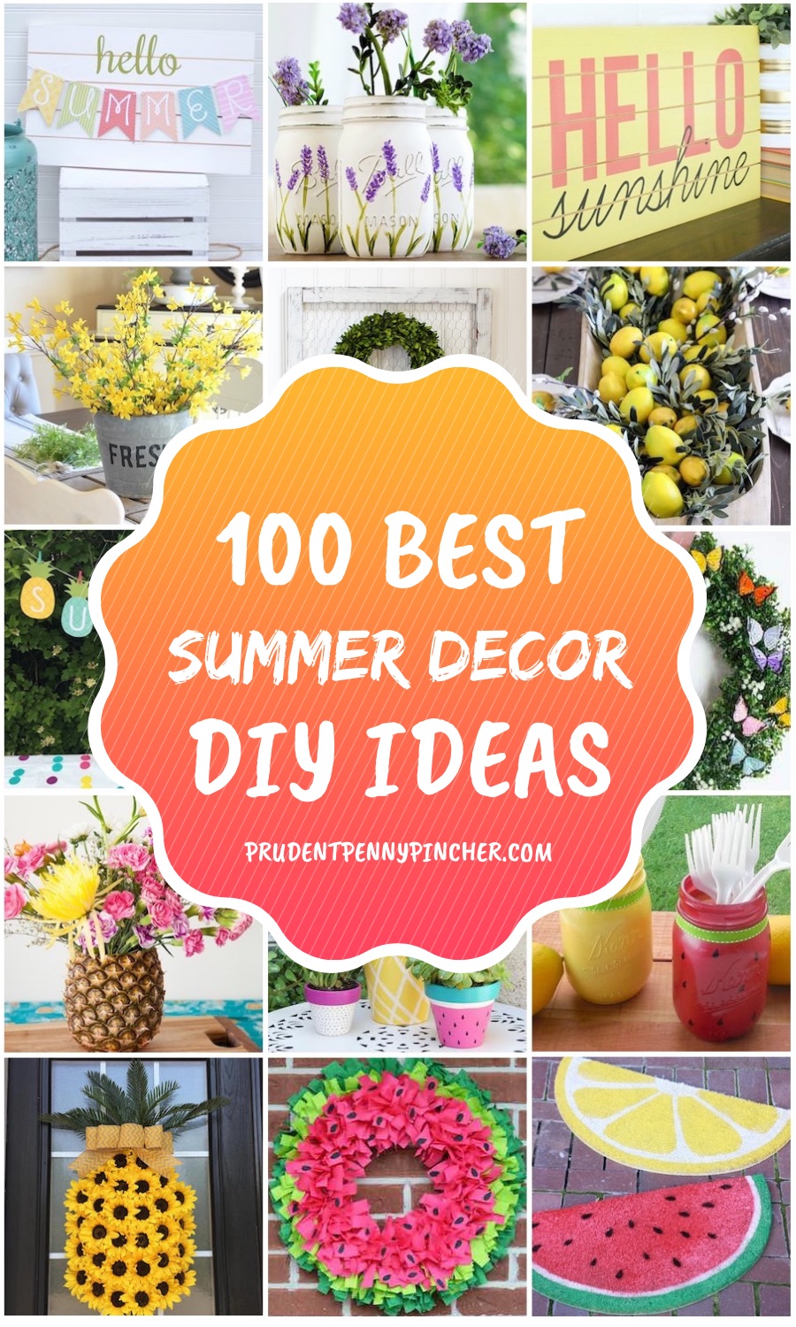 100 Best DIY Summer Decor Ideas - Prudent Penny Pincher