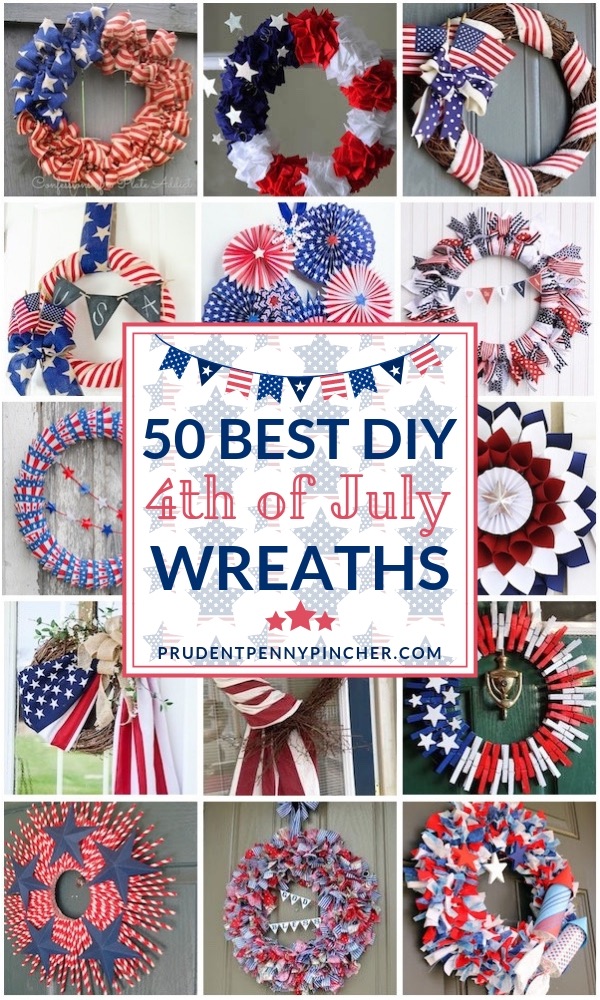 Patriotic Wreath for 4th of July – - repurposed on purpose