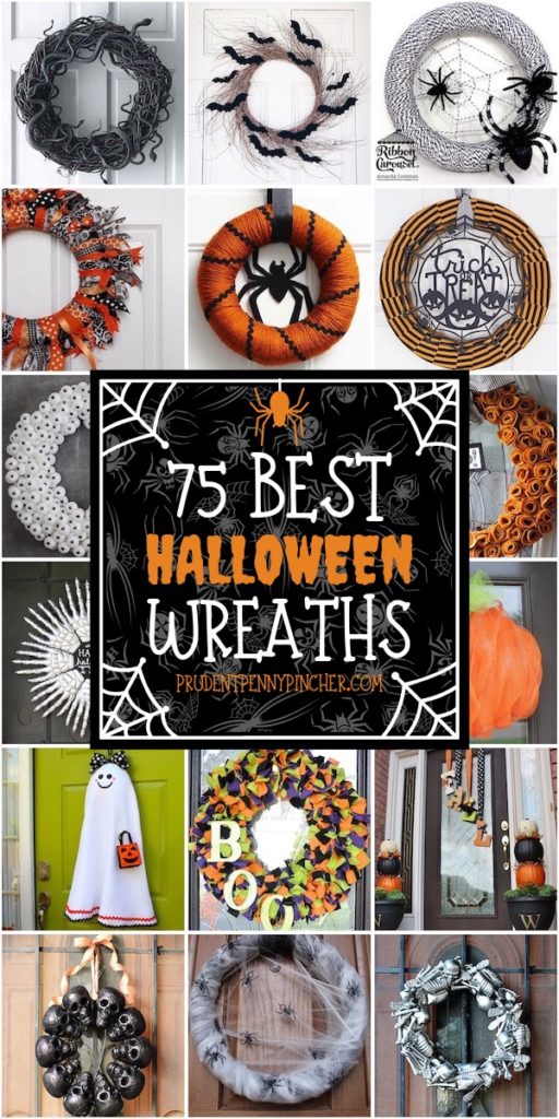 75 Best DIY Halloween Wreath Ideas - Prudent Penny Pincher