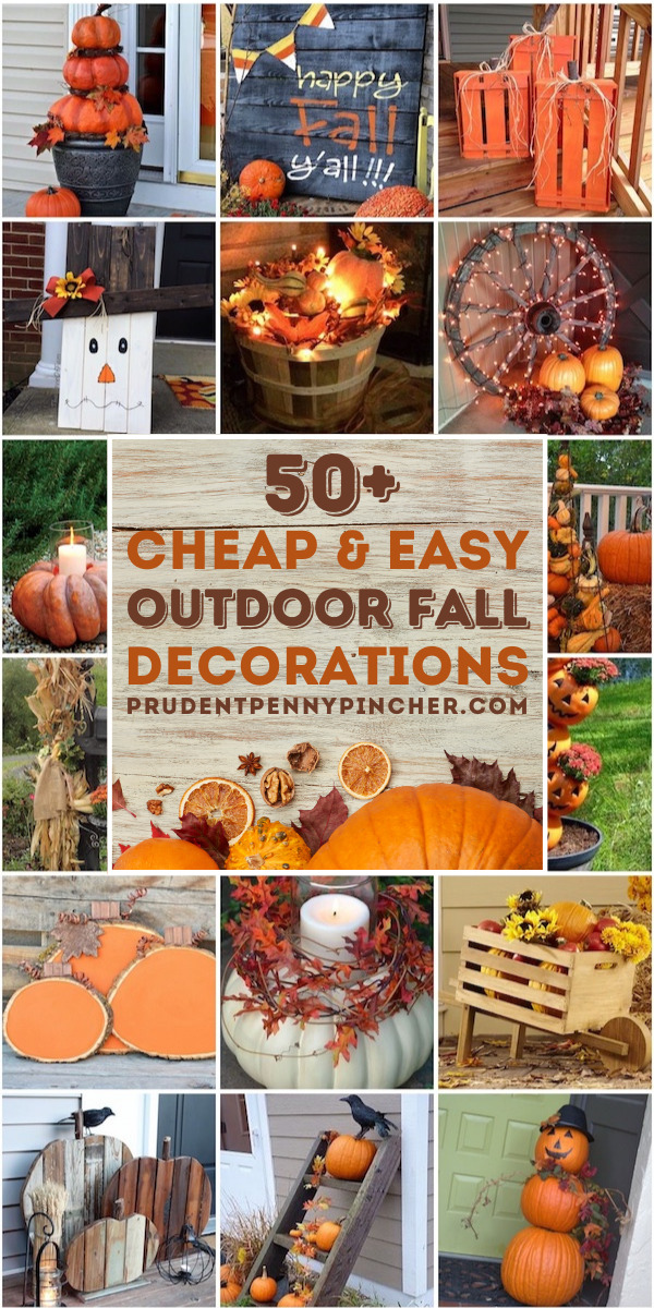 100 Cheap and Easy DIY Outdoor Fall Decorations - Prudent Penny Pincher