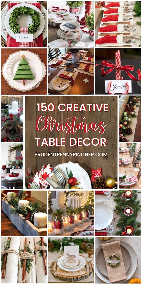 Homemade Christmas Table Decorations