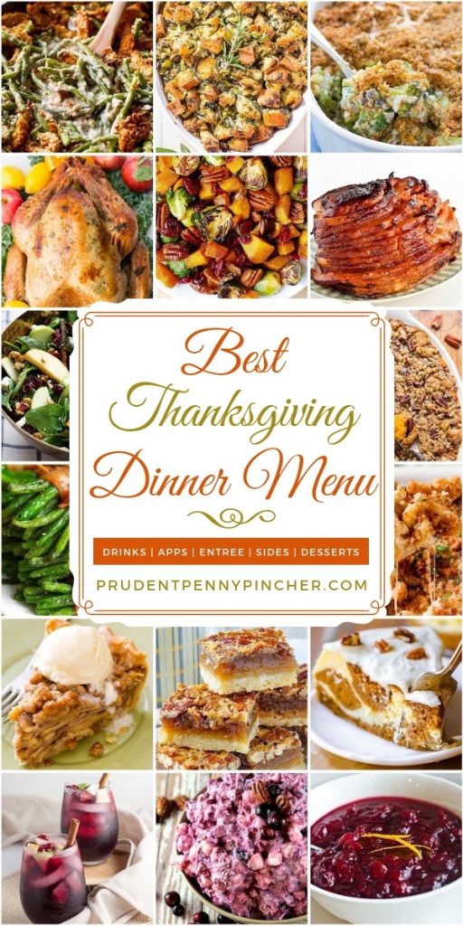 Menu Ideas For Thanksgiving Dinner