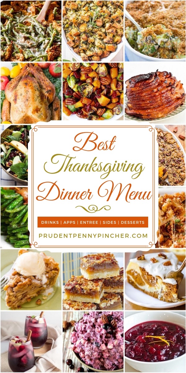Best Thanksgiving Dinner Menu - Prudent Penny Pincher