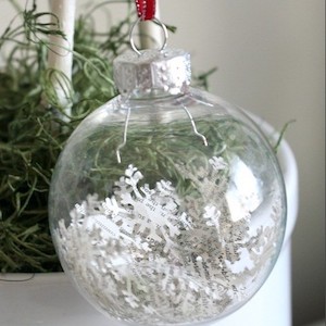 Filling Clear Glass Ornaments