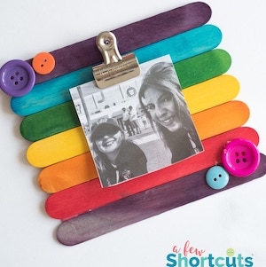 Popsicle Stick Picture Frame mother's day gift from kids