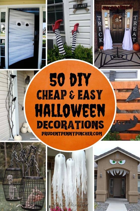 50 Cheap & Easy DIY Outdoor Halloween Decorations  Prudent Penny Pincher