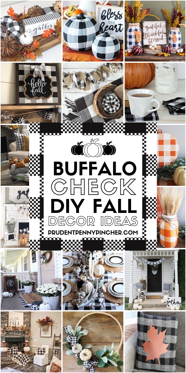 Fall Wreath for Front Door,Black and White Buffalo Plaid Kitchen Decor