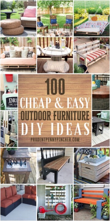 100 Cheap and Easy DIY Outdoor Furniture Ideas - Prudent Penny Pincher