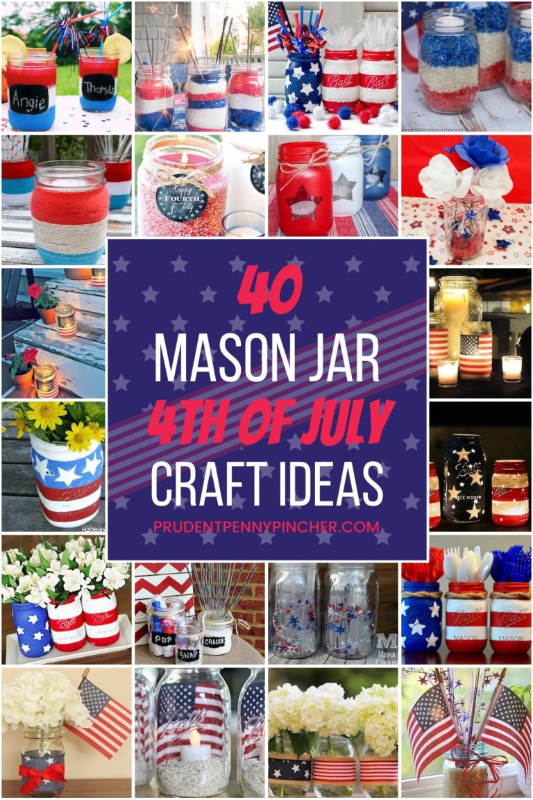 40 Mason Jar 4th of July Crafts - Prudent Penny Pincher