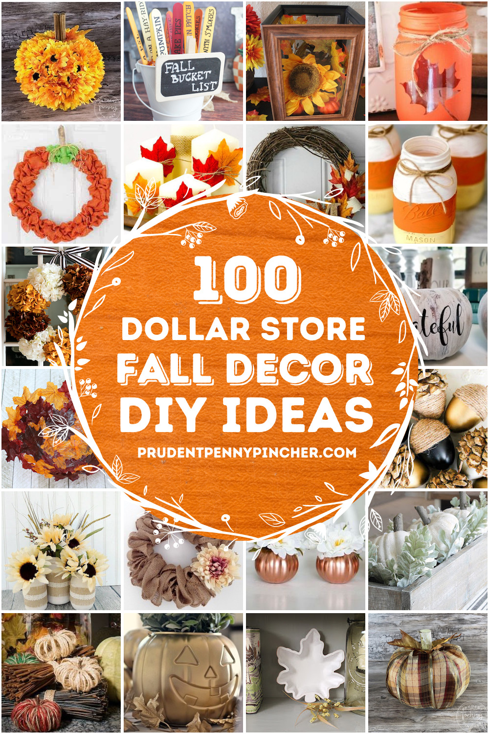 100 Dollar Tree Fall Decor Ideas for 2023 - Prudent Penny Pincher