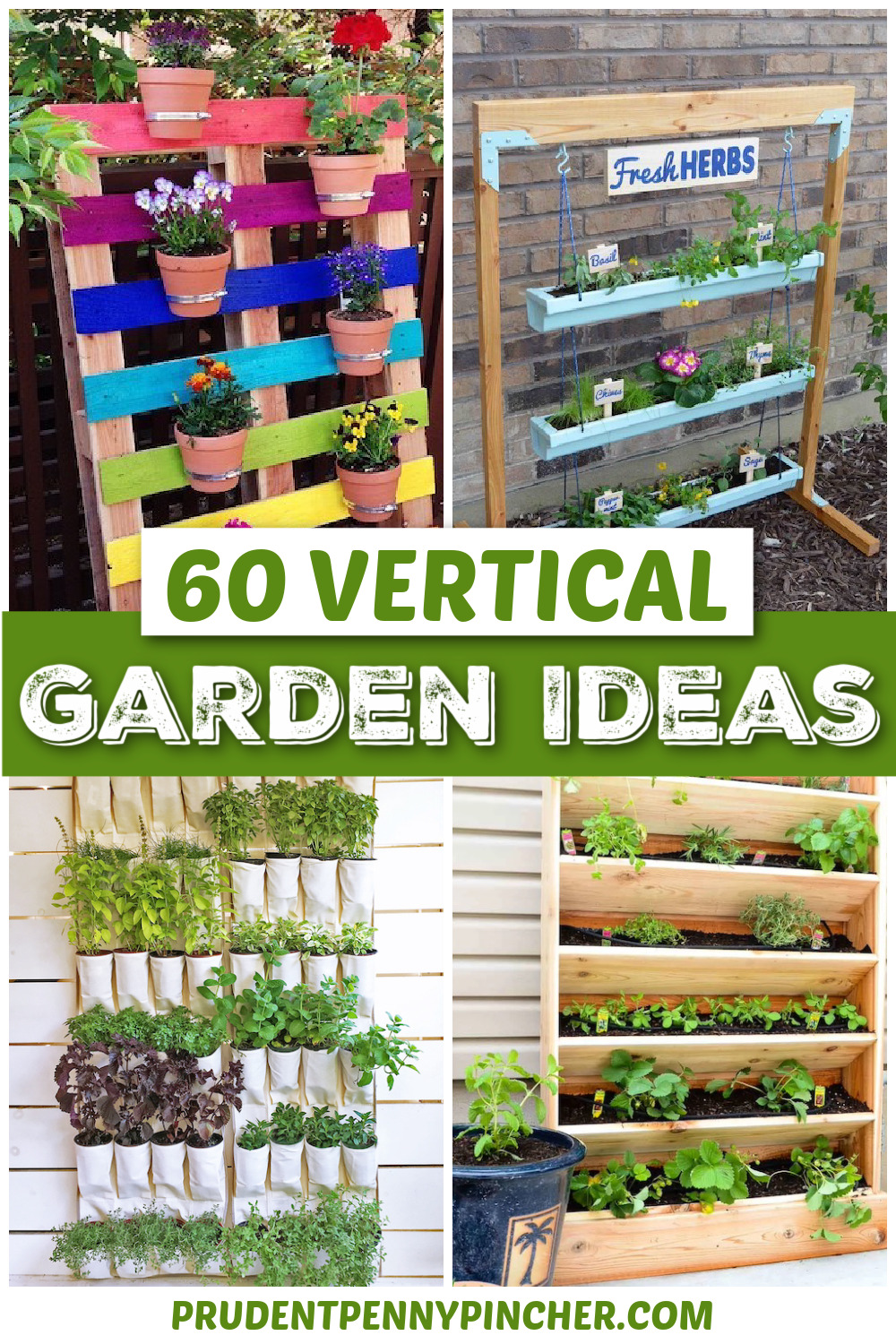 15 DIY Vertical Garden Ideas for Small Spaces - Prudent Penny Pincher
