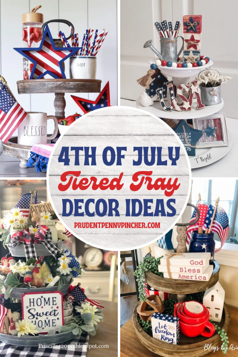 30 Patriotic Tiered Tray 4th of July Decorations - Prudent Penny Pincher