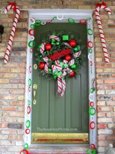 60 DIY Christmas Door Decorations - Prudent Penny Pincher