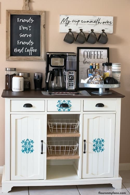 Turn A Computer Armoire Into A DIY Coffee Bar - DIY Projects
