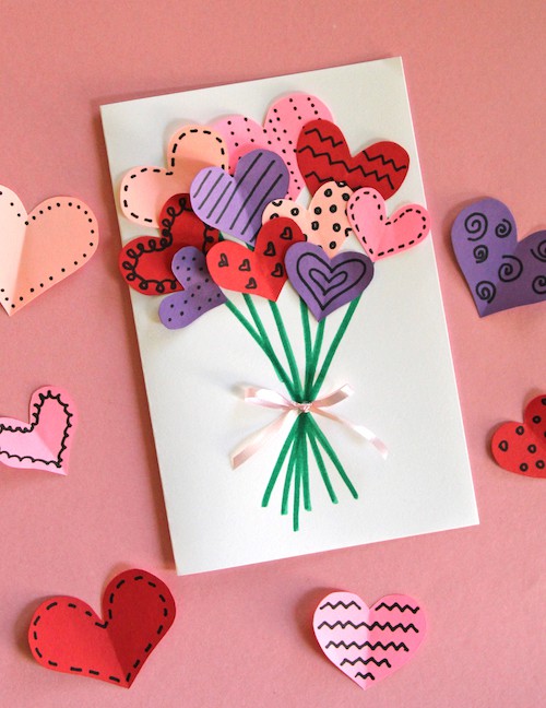 Lacing Heart Cards, Creative Card Design, Valentines Day Gift Ideas, DIY  Paper Crafts, Cupid, pencil, paper, sewing needle, design, craft, Lacing Heart  Cards