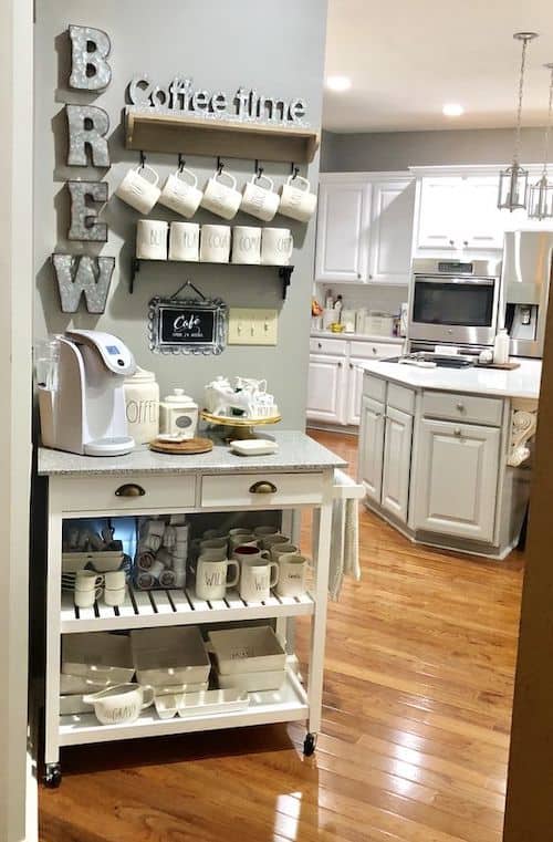 The Best DIY Ideas For A Kitchen Coffee Bar - The Fifth Sparrow No