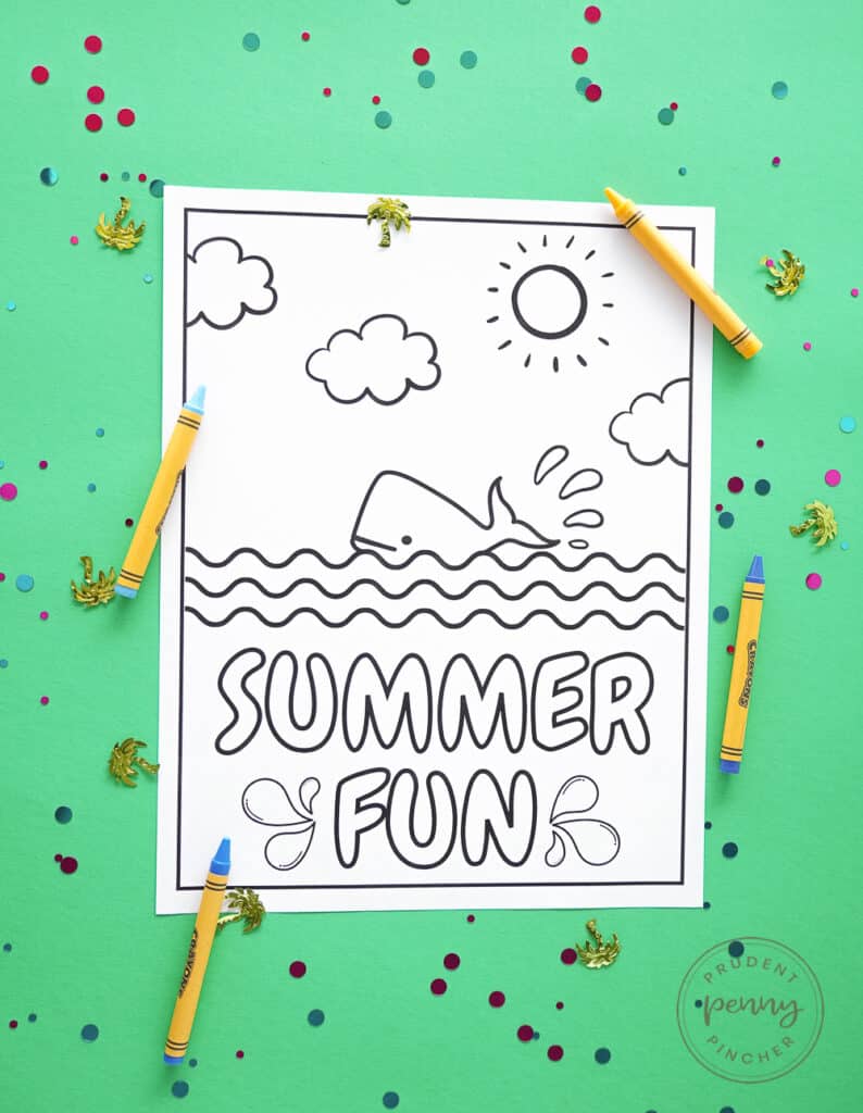 15 Free Summer Coloring Pages for Kids - Prudent Penny Pincher