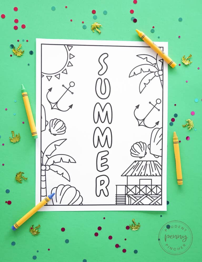 15 Free Summer Coloring Pages For Kids - Prudent Penny Pincher