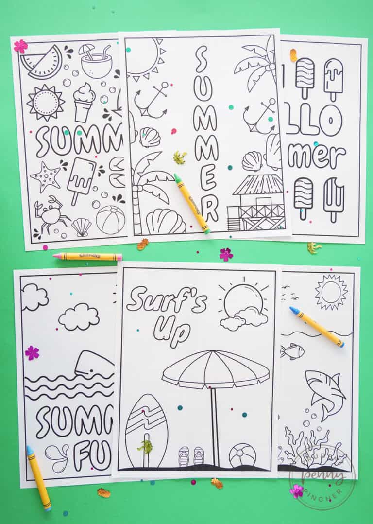 15 Free Summer Coloring Pages for Kids - Prudent Penny Pincher