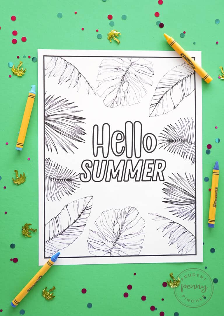 15 Free Summer Coloring Pages for Kids - Prudent Penny Pincher