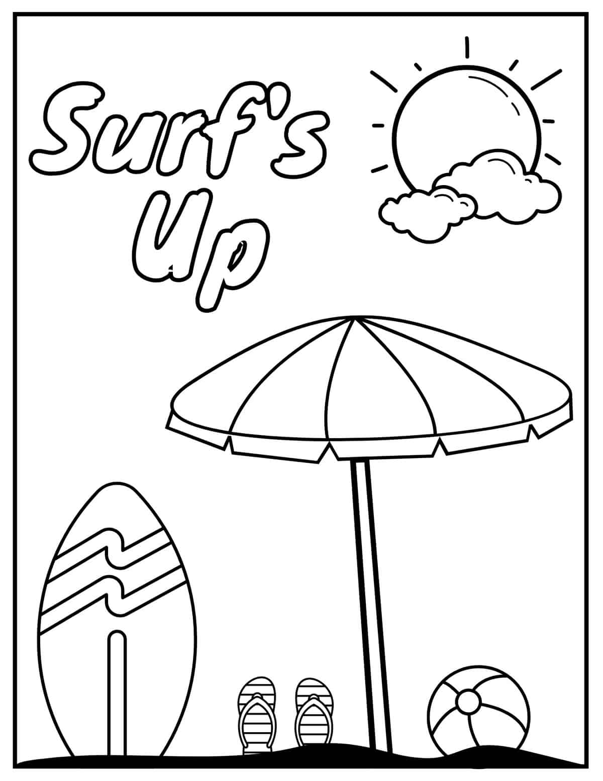bucket filler coloring page