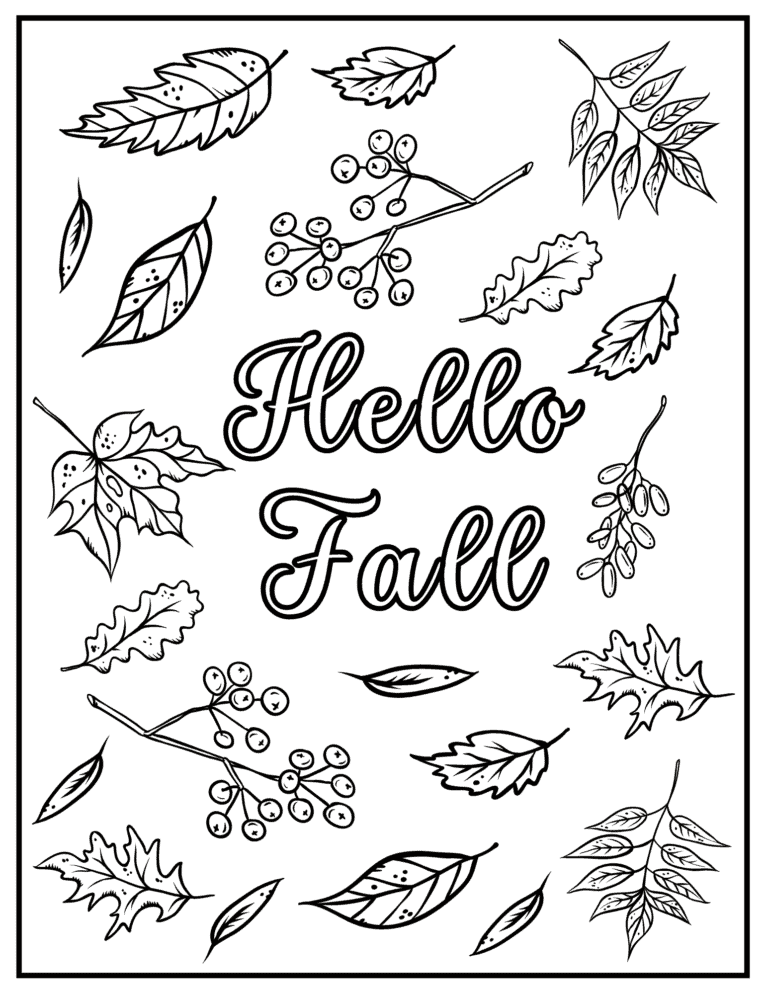 30 Free Printable Fall Coloring Pages - Prudent Penny Pincher