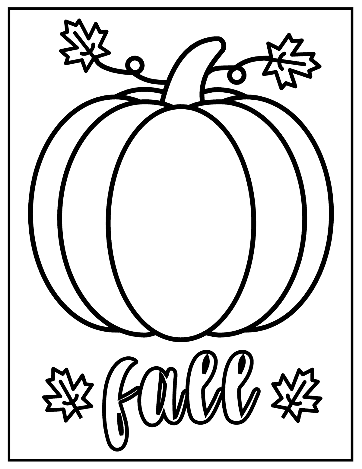 easy fall coloring pages to print