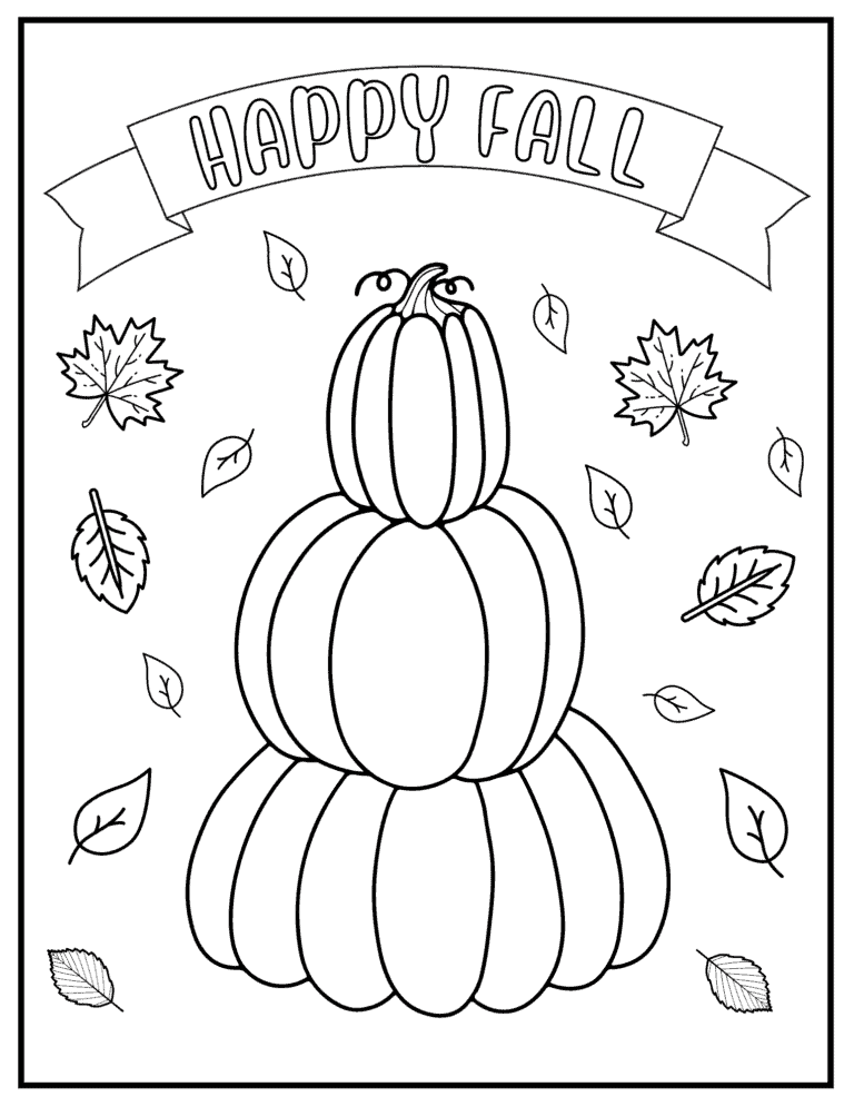 30 Free Printable Fall Coloring Pages - Prudent Penny Pincher