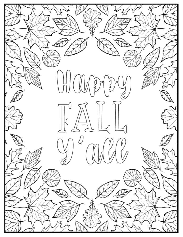 30 Free Printable Fall Coloring Pages - Prudent Penny Pincher