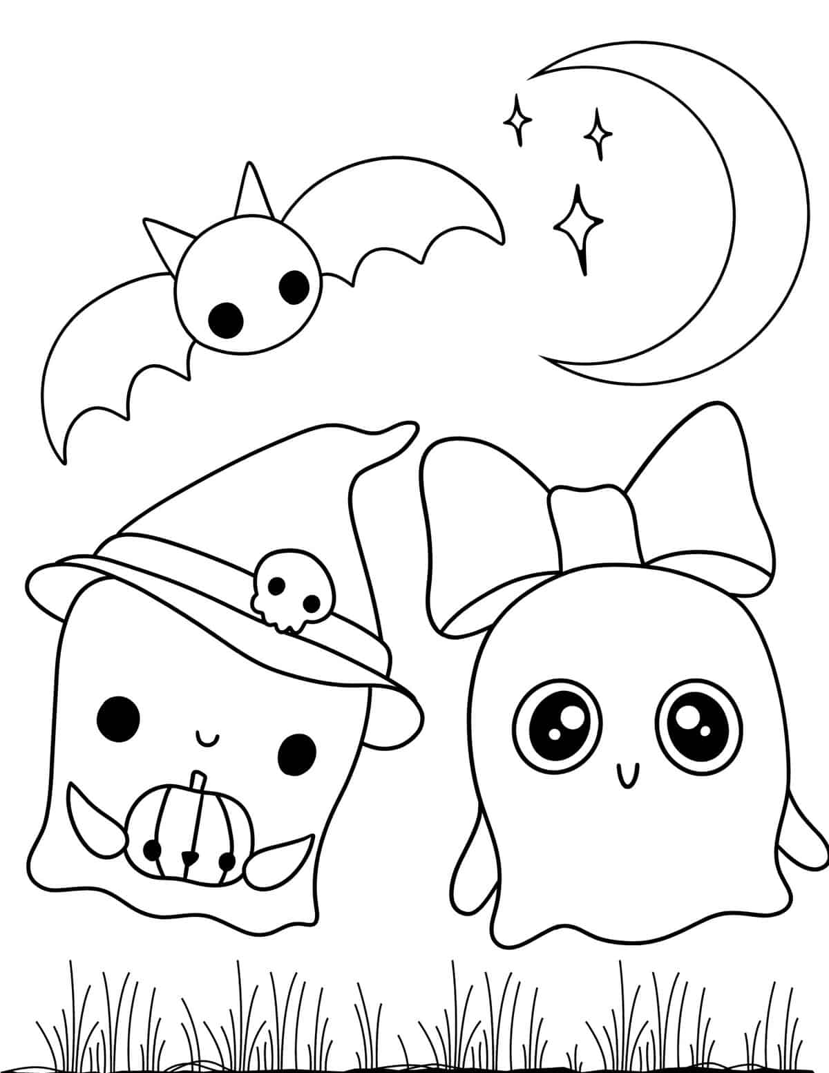 cute halloween coloring pages print