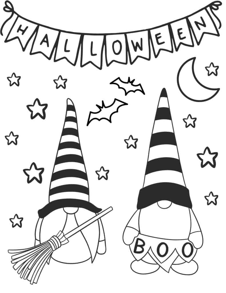 happy halloween coloring banner