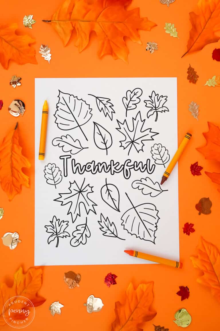 20 Free Thanksgiving Coloring Pages for Kids and Adults - Prudent Penny ...