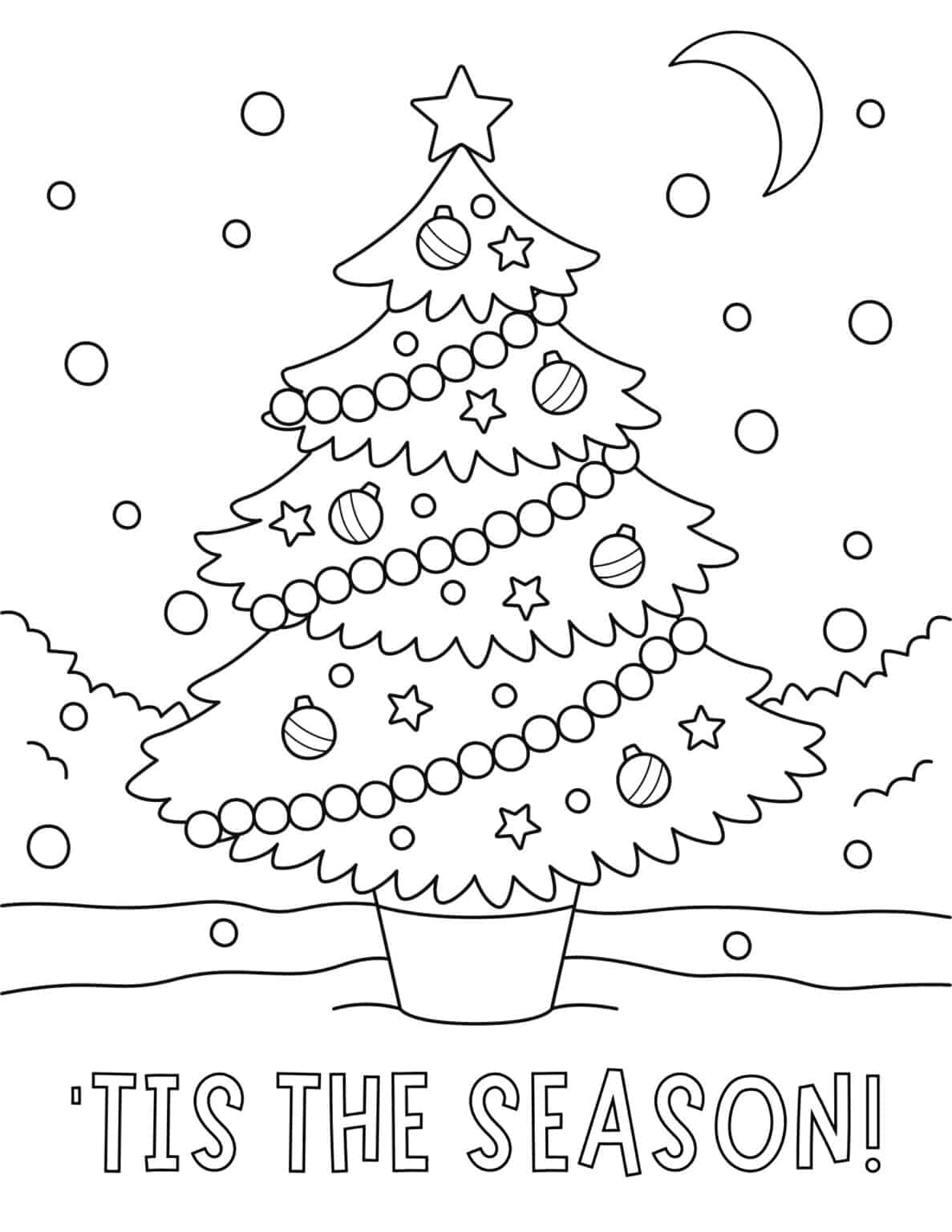 50 Free Christmas Coloring Pages for Kids - Prudent Penny Pincher