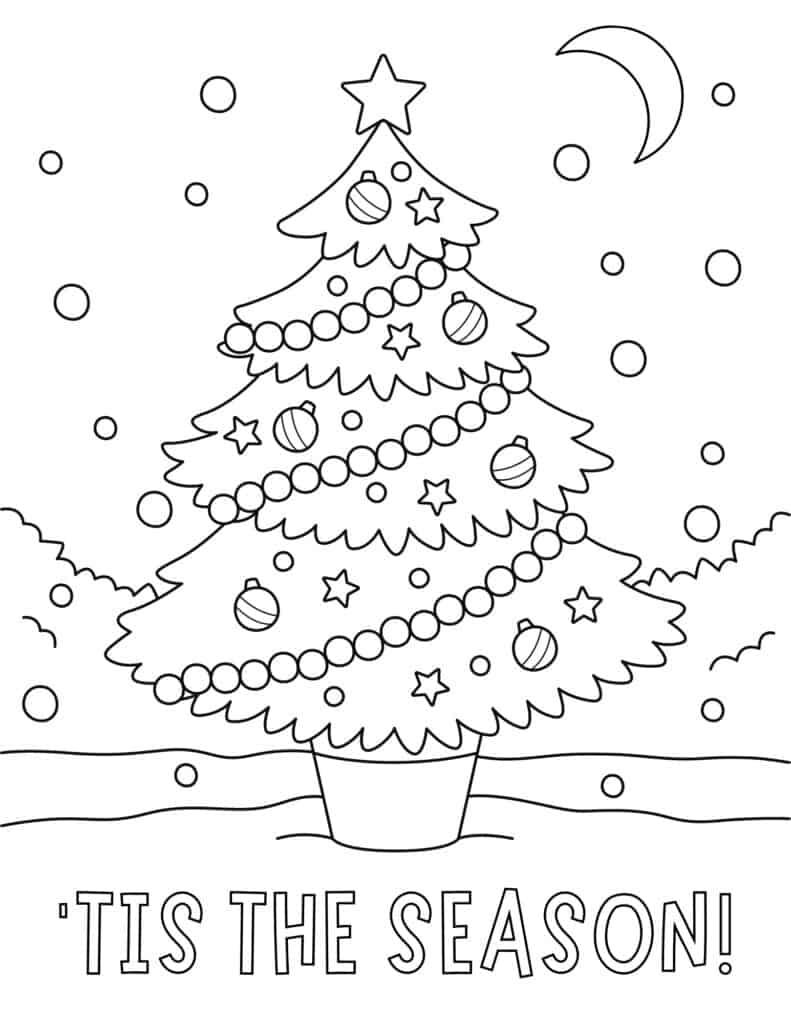 50 Free Christmas Coloring Pages for Kids - Prudent Penny Pincher