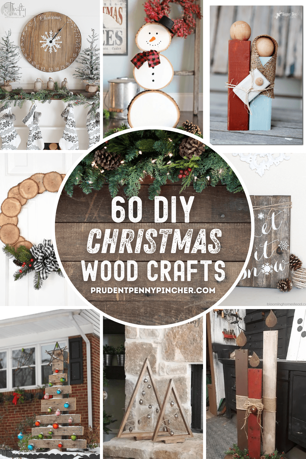 60 DIY Christmas Wood Crafts - Prudent Penny Pincher