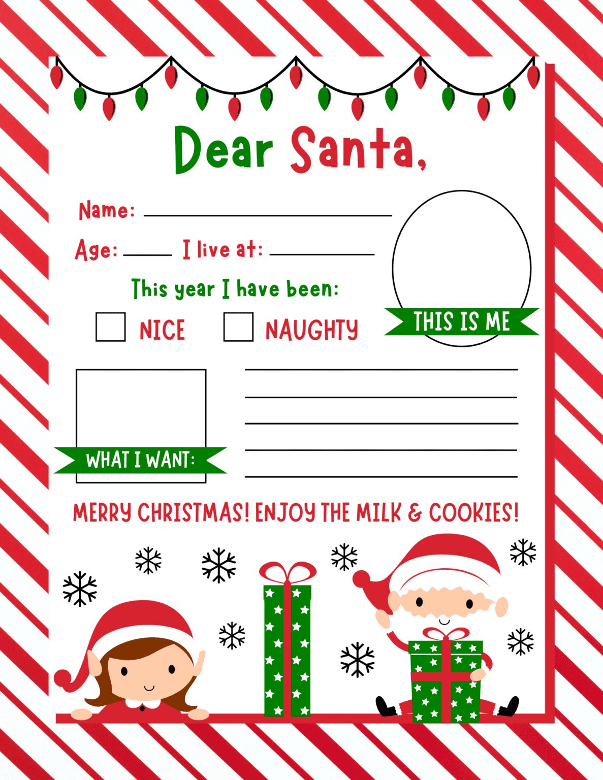 10 Free Printable Letters To Santa Templates Prudent Penny Pincher