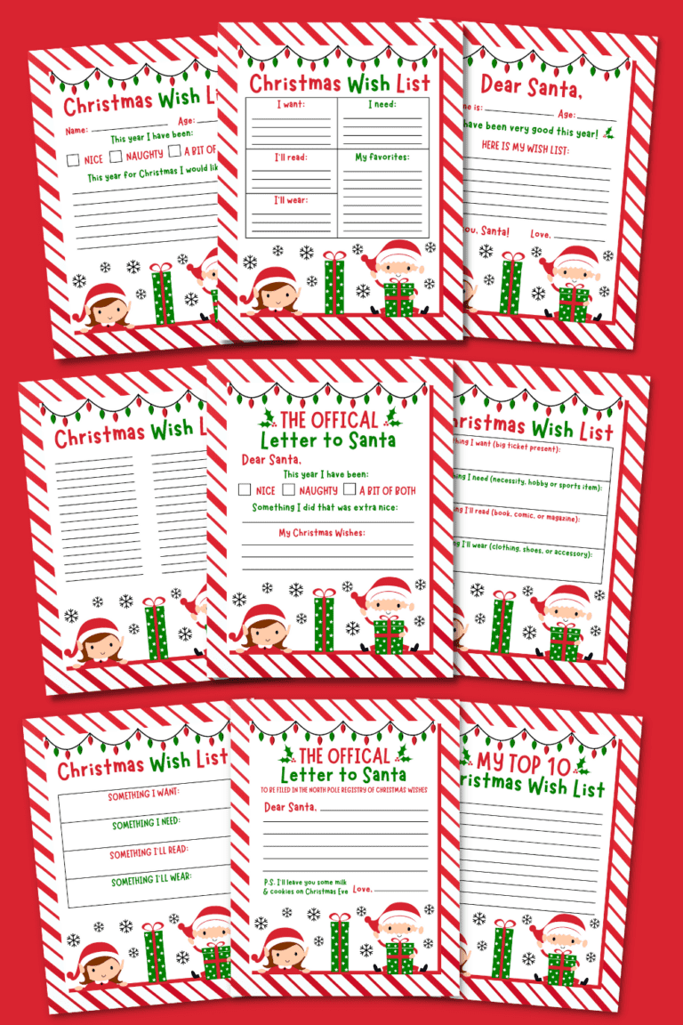 10 Free Christmas Wish List Printables For Kids Prudent Penny Pincher