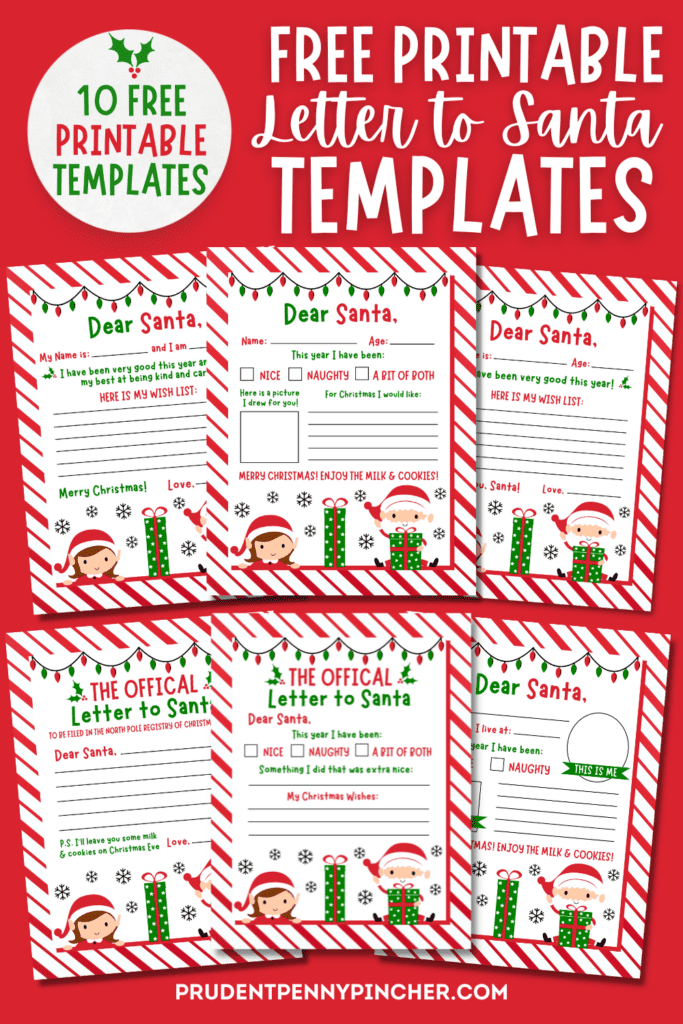 10 Free Printable Letters to Santa Templates Prudent Penny Pincher