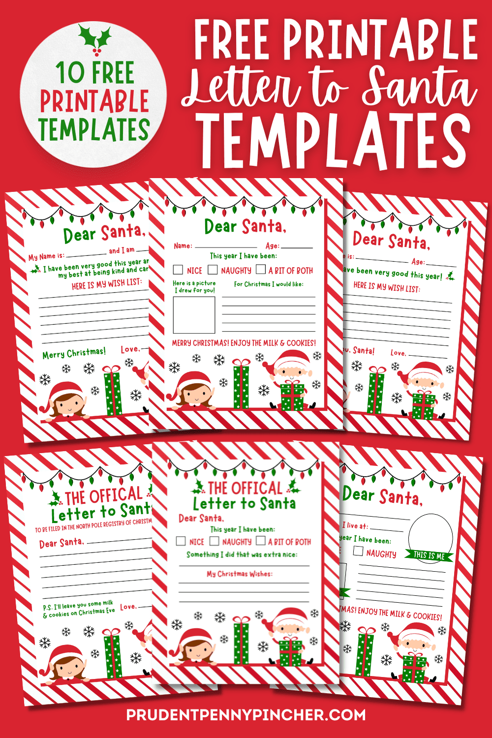 10 Free Printable Letters To Santa Templates Prudent Penny Pincher